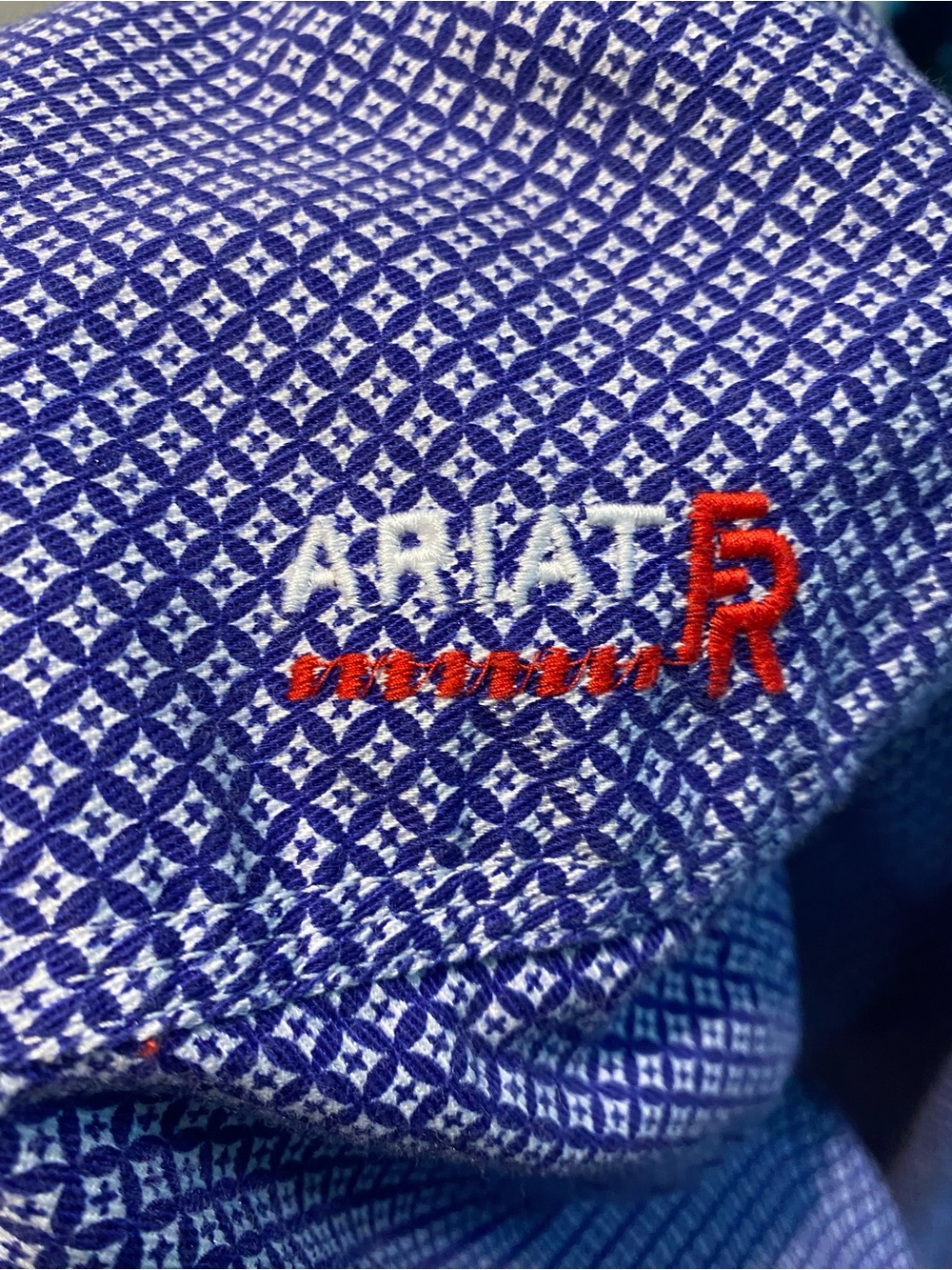 Men's blue Patterned Button-Down Shirt - Picture 4 of 6